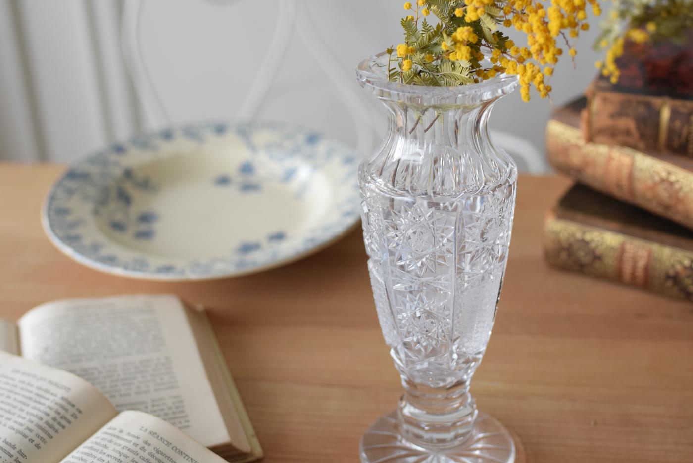 フランス製 クリスタルガラス フラワーベース 花瓶 iveyartistry.com