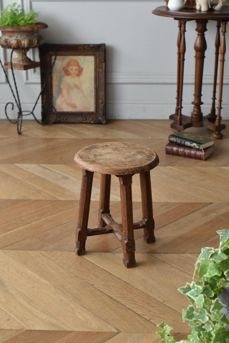 フランスアンティーク家具 木製スツール.6 アンティークチェア