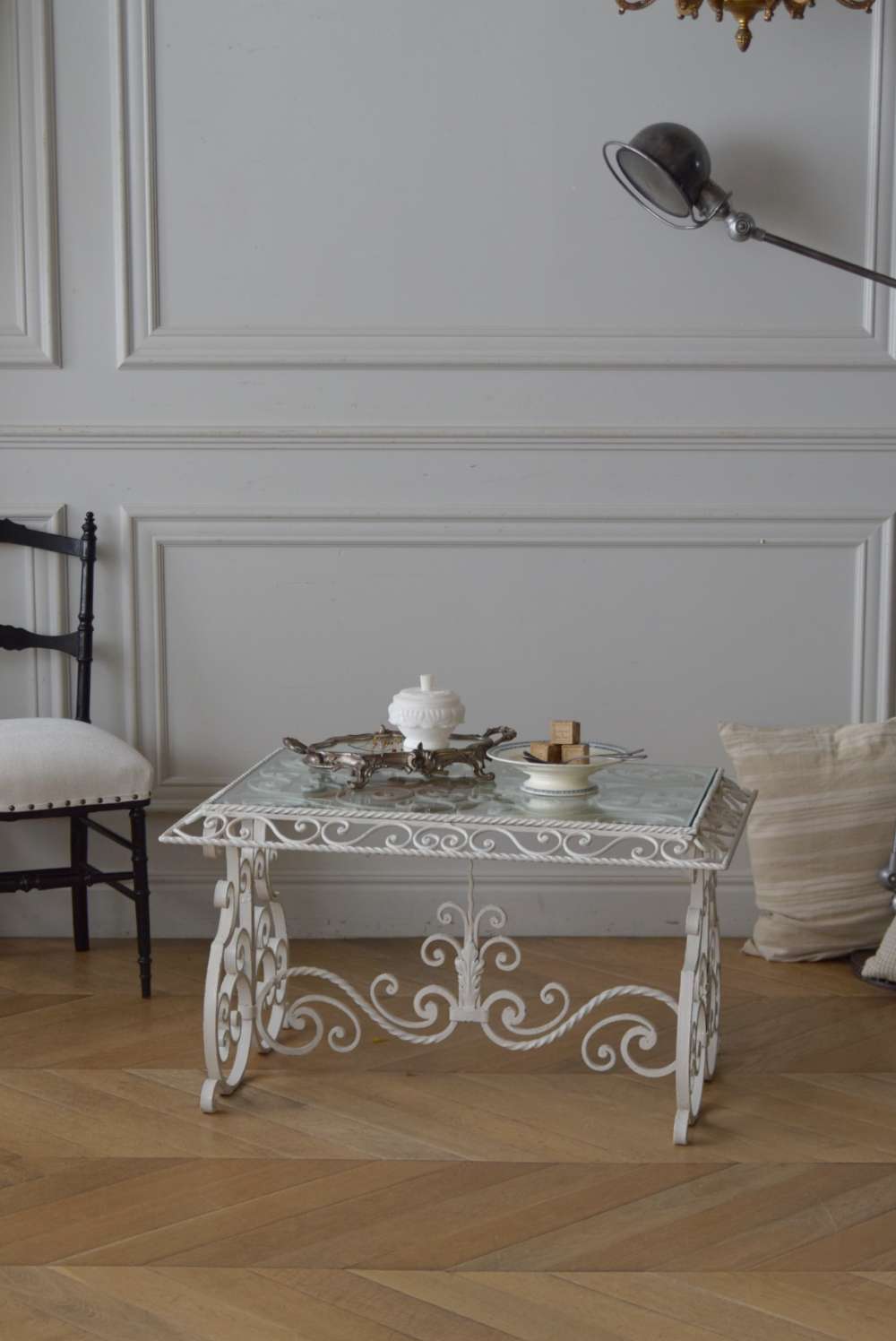 アンティーク ローテーブル ソファテーブル フランス 家具 アイアン 